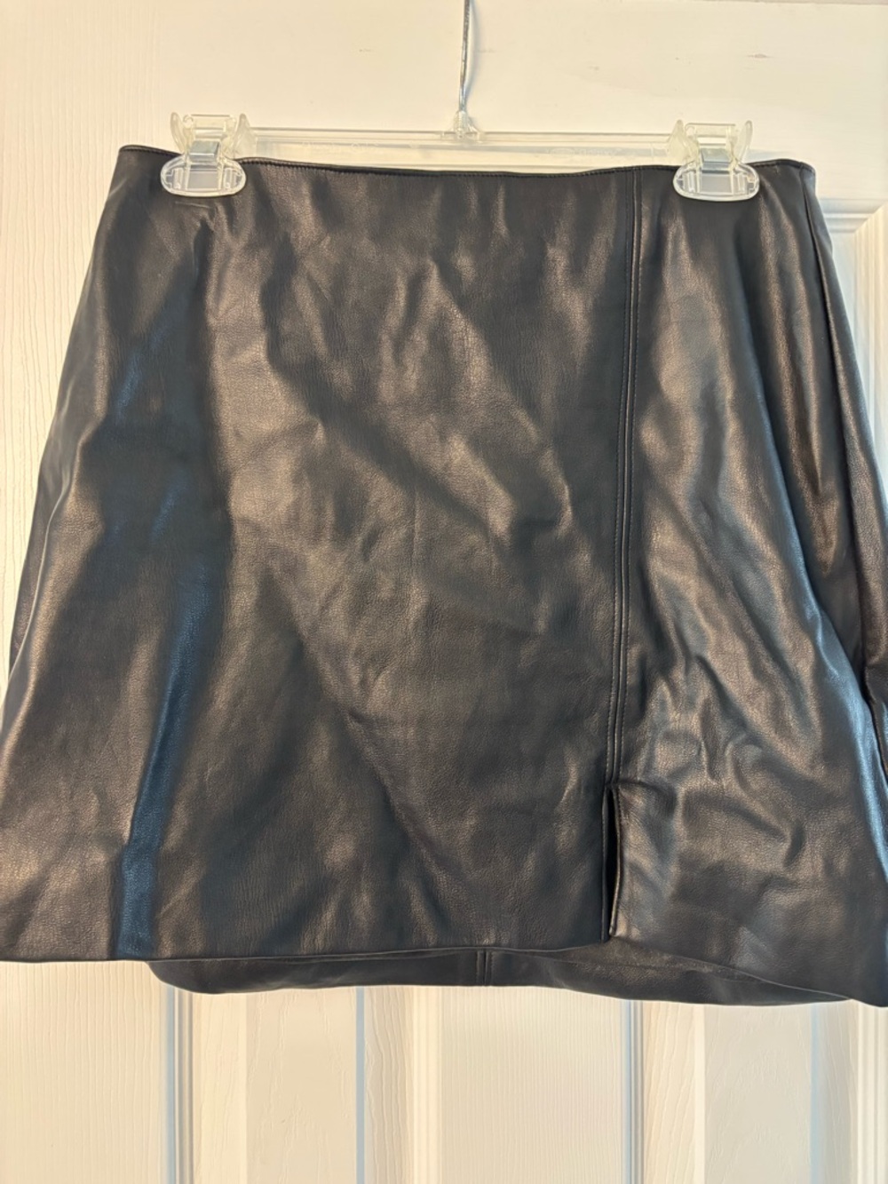 Hollister Black Faux Leather Mini Skirt